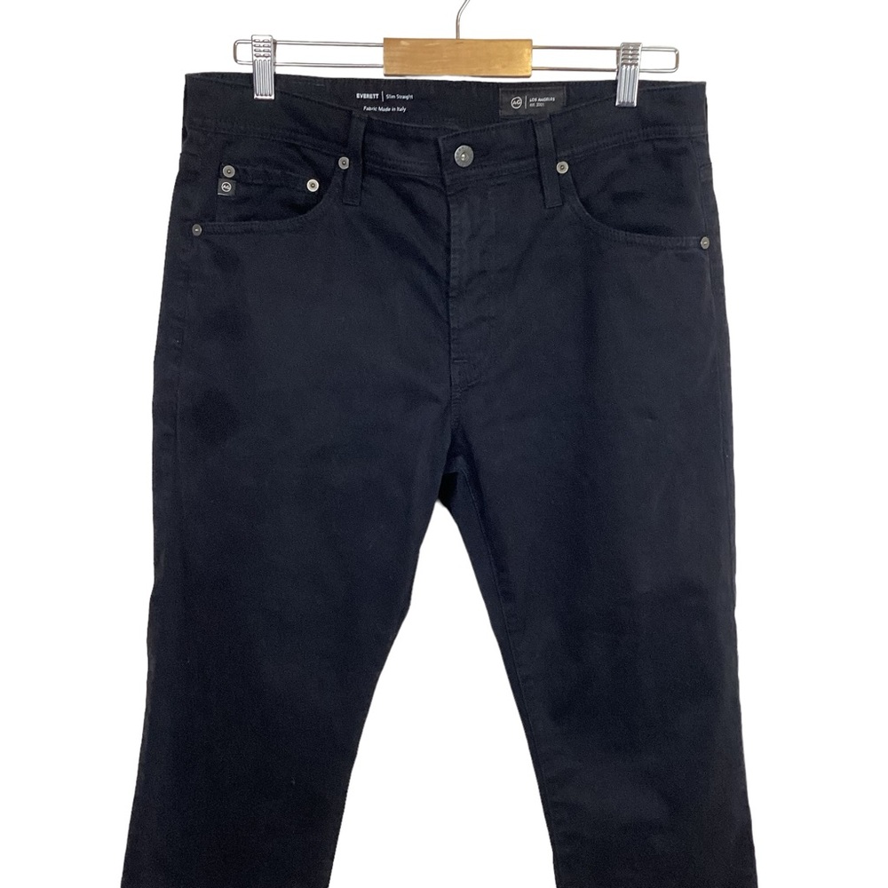 AG Adriano Goldschmied Tellis Jeans Mens Black Cropped Inseam 25” - Picture 2 of 9